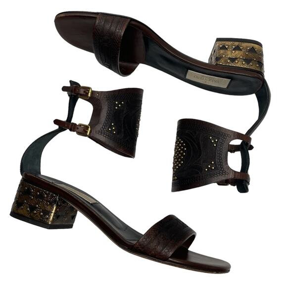 Valentino Leather Studded Ankle Cuff Sandals EU 36/US 6 - Picture 13 of 13